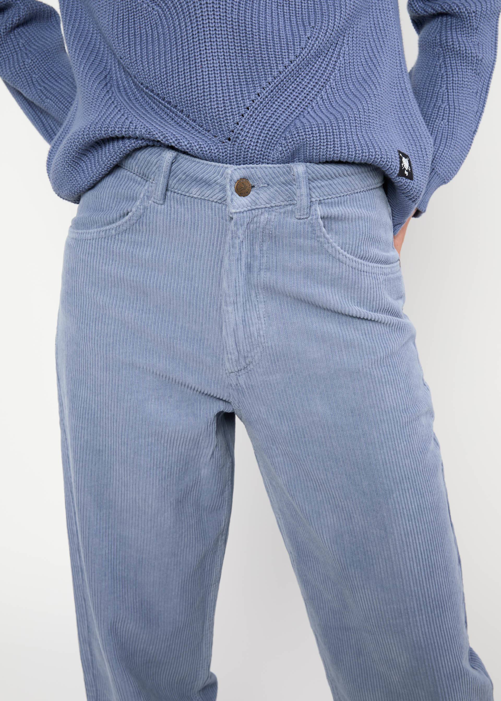 Cordhose High Waist Olotte, light blue corduroy, Hosen, Blau