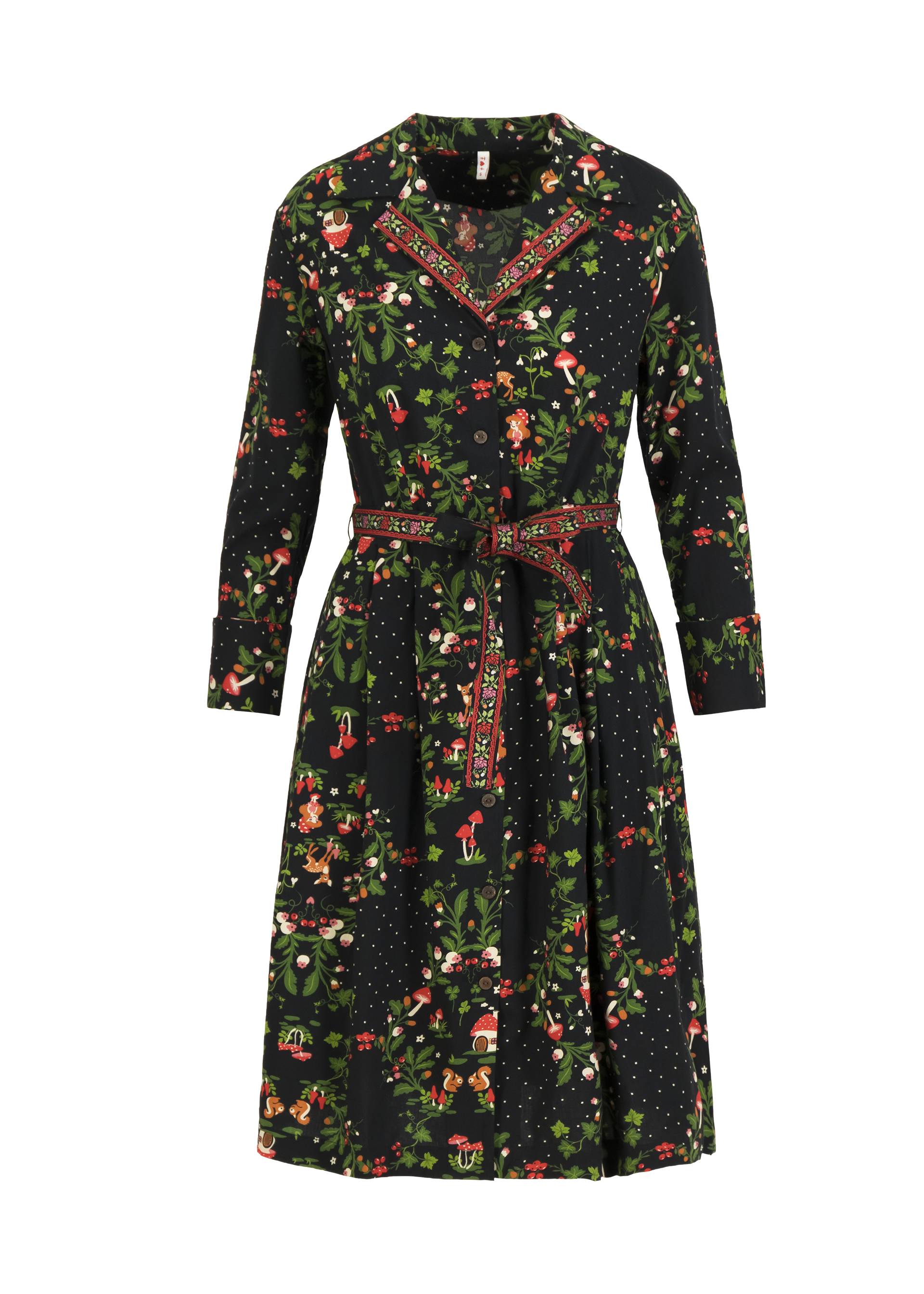 Blusenkleid Zauberknopf und Kragen, homely mushroom, Kleider, Schwarz