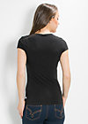 logo shortsleeve v-shirt, classy black, Shirts, Schwarz