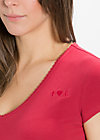 logo shortsleeve v-shirt, delicious red, Shirts, Rot