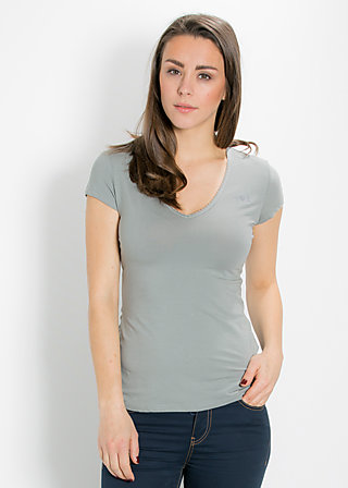 logo shortsleeve v-shirt, autumn gray, Shirts, Grau