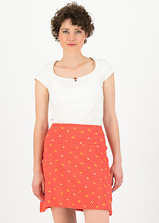 Mini Skirt cloche du soleil, orange dot com, Skirts, Red
