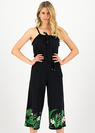 Jumpsuit out in the green, tropical night, Jumpsuits, Schwarz