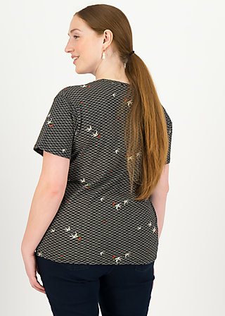 T-Shirt diamond heart, zwaluw zee, Tops, Black