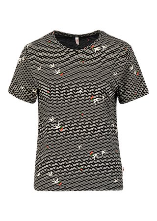 T-Shirt diamond heart, zwaluw zee, Tops, Black