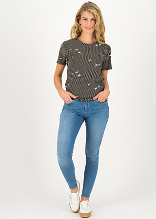 T-Shirt diamond heart, zwaluw zee, Tops, Black