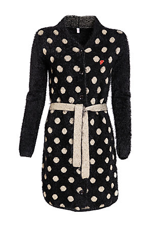Lange Strickjacke knit around the clock, goldi goldfever, Strickpullover & Cardigans, Schwarz