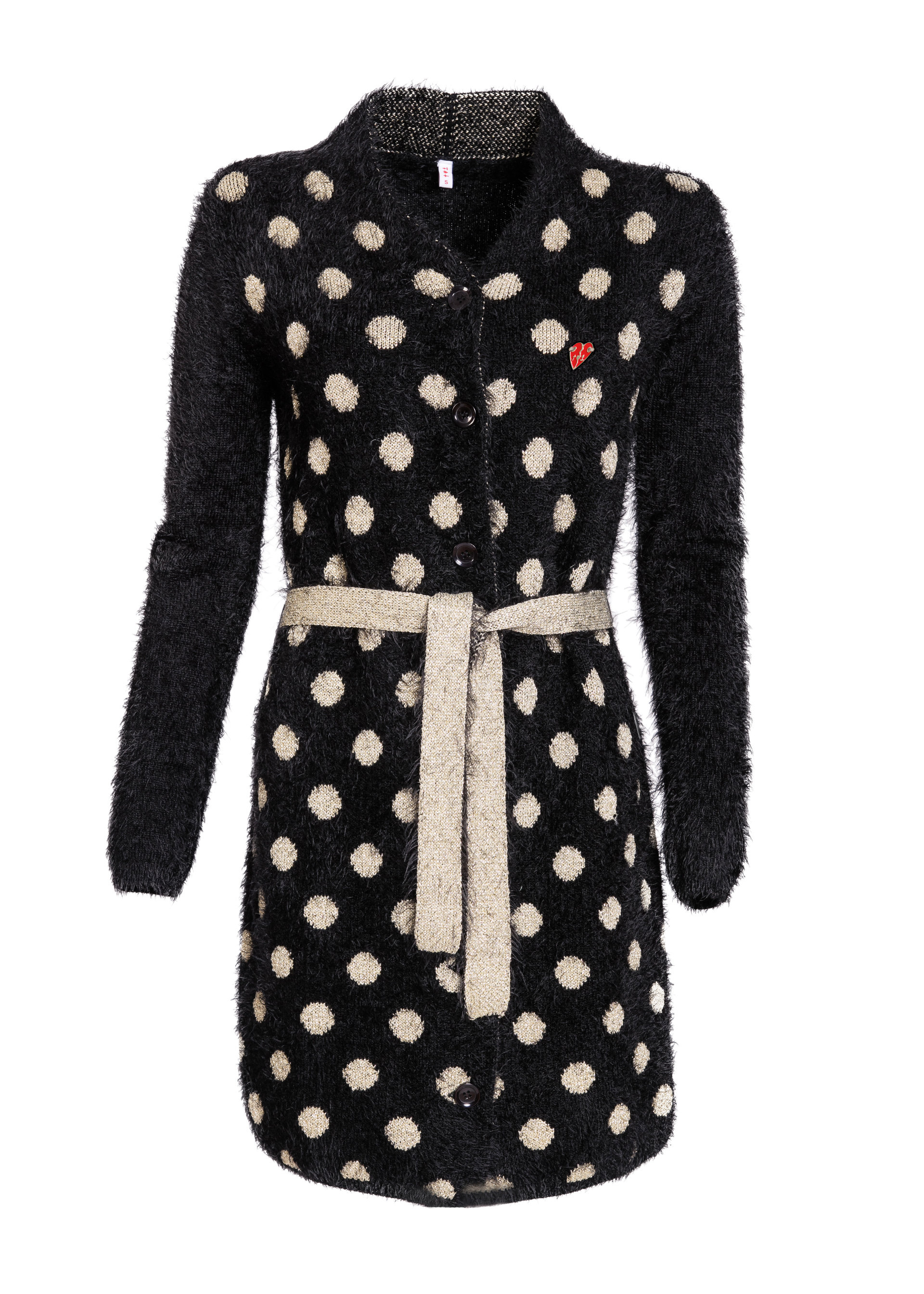 Lange Strickjacke knit around the clock, goldi goldfever, Strickpullover & Cardigans, Schwarz