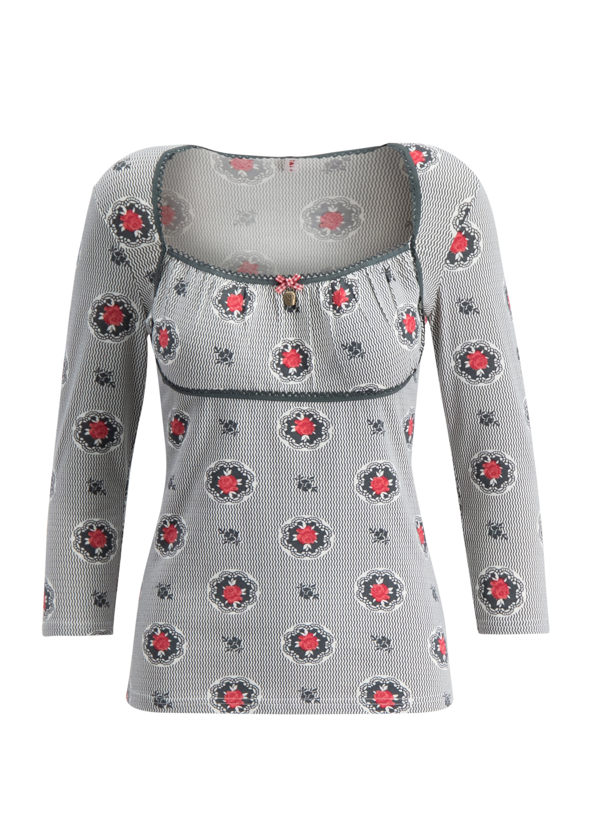 3/4 Sleeved Top sch&uuml;tzenliesl, forester love, Tops, Black