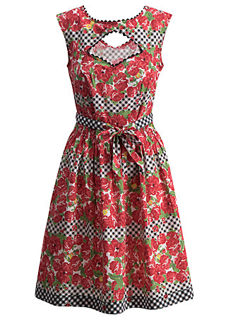 Cotton Dress schwarzwaldmädel, roses of black forest , Dresses, Red