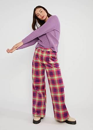Cordhose Deedericksbockers, check on me, Hosen, Lila