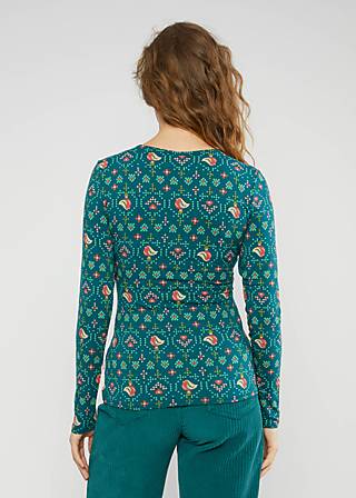Longsleeve Hot Knot Lacy, birds of fair isle, Shirts, Gr&uuml;n