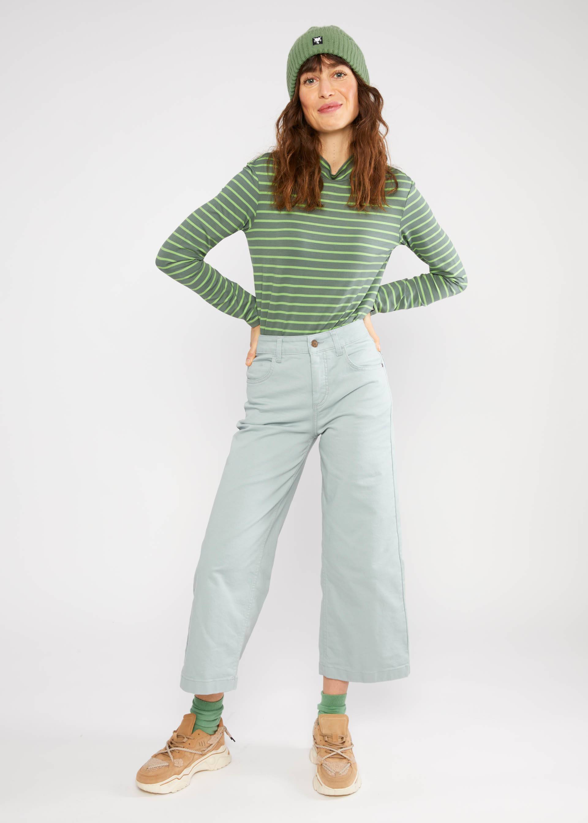 Strickm&uuml;tze Lady Mary Aran, old library soft green, Accessoires, Gr&uuml;n