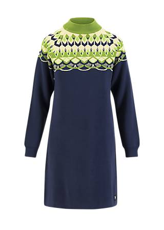 Jumper Dress Scandi woods, nostalgic island knit midnight, Dresses, Blue