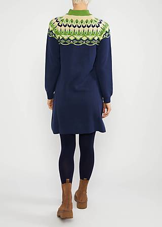 Jumper Dress Scandi woods, nostalgic island knit midnight, Dresses, Blue