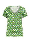 Short sleeve blouse feed the birds, sing into spring, Blouses & Tunics, Green