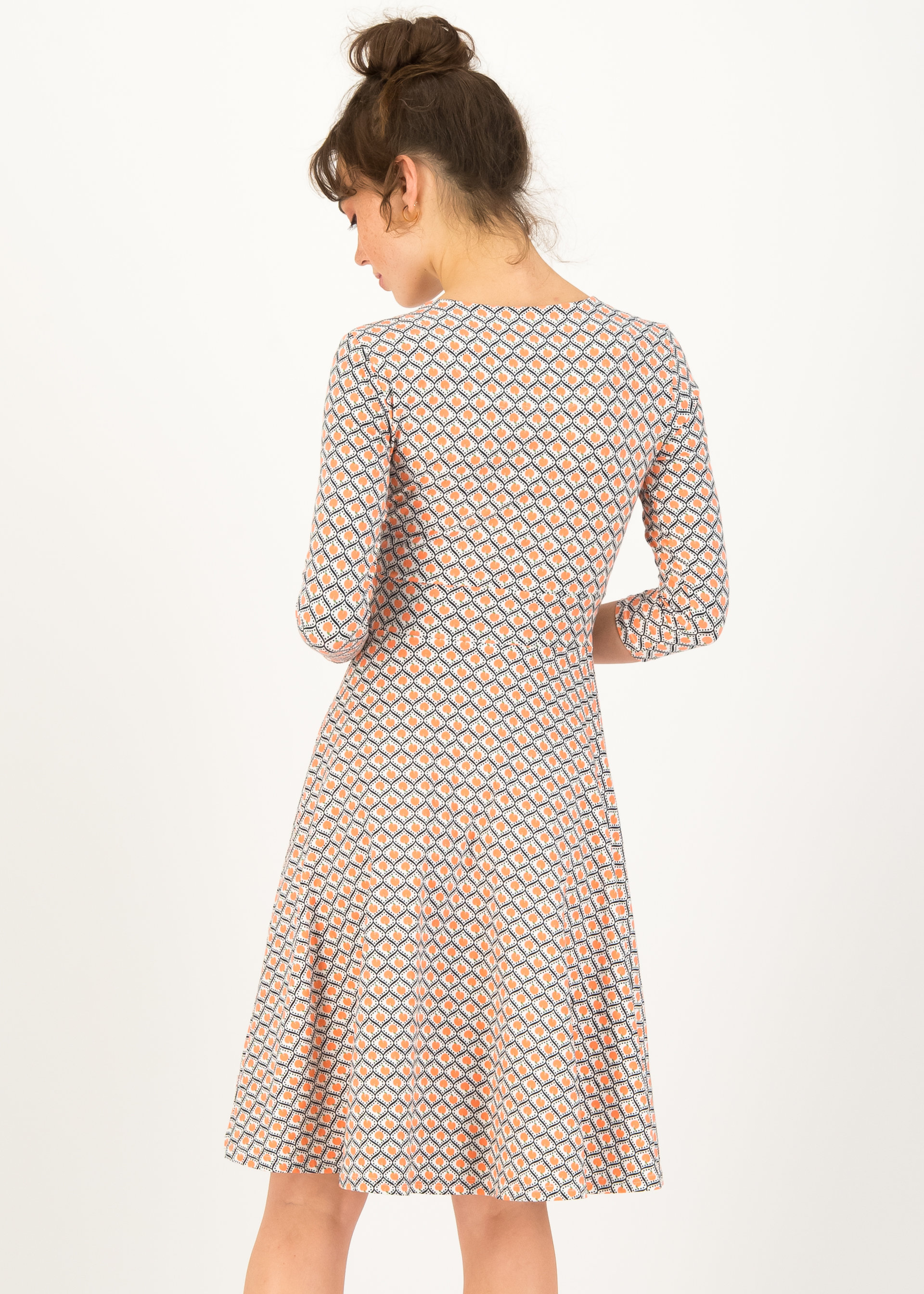 Sommerkleid hot knot  3/4 arm, peach penny, Kleider, Weiß