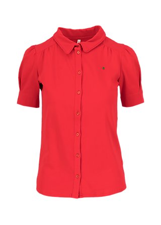 Shirt logo blouse, strong red, Tops, Red
