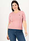 Knitted Jumper logo pully roundneck 1/2 arm, first blush, Knitted Jumpers & Cardigans, Pink