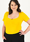 T-Shirt logo shortsleeve feminin, healing yellow, Shirts, Yellow
