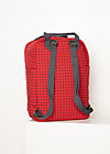 Backpack wild weather lovepack, red stars, Accessoires, Red
