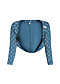 Short Jacket kiss me johnny, be my little anchor, Knitted Jumpers & Cardigans, Blue