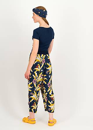 Sommerhose Flatterby Oval, fleurs d'hibiscus, Hosen, Blau