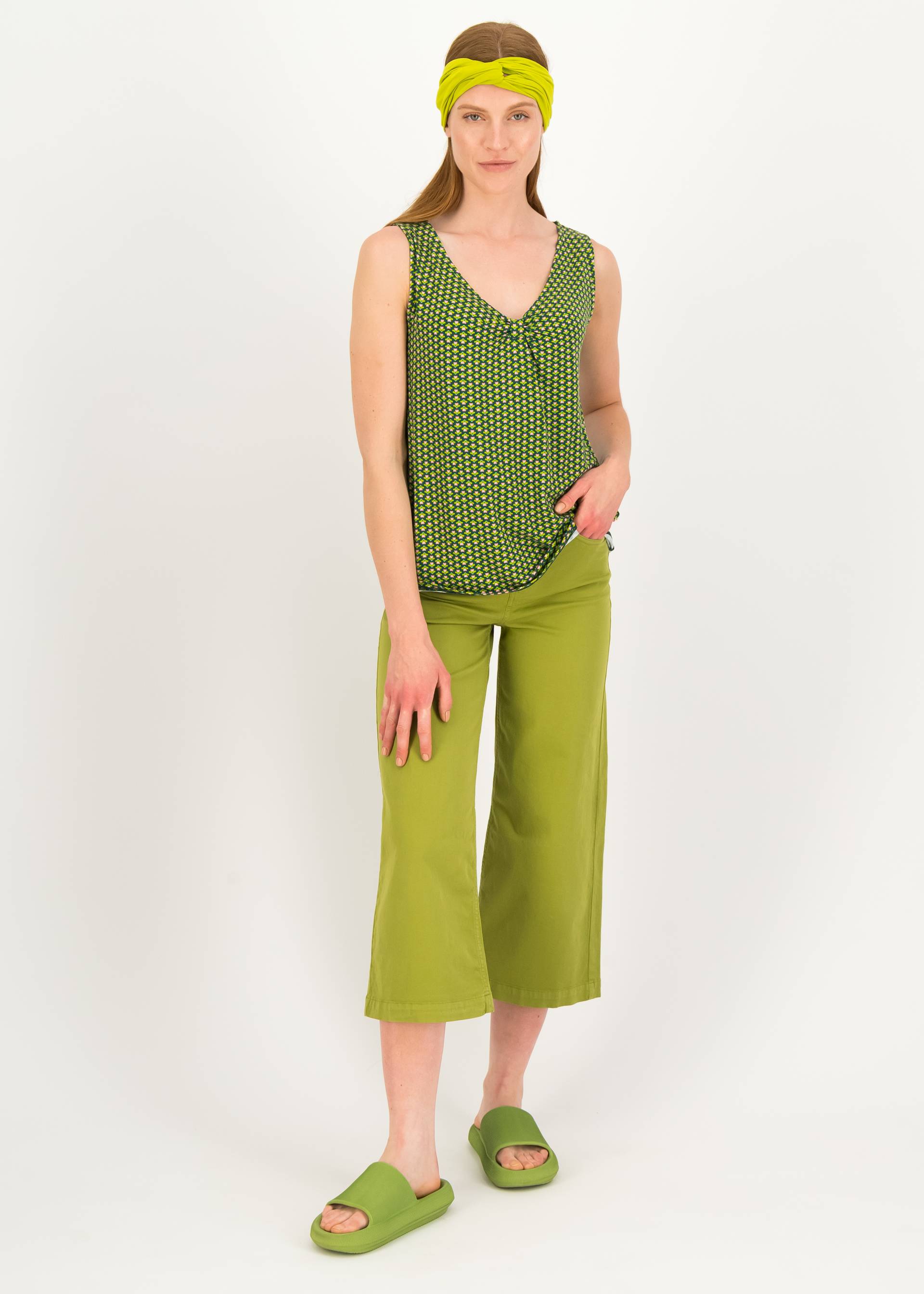 Sleeveless Top Graceful Belle, ma petite fleur, Tops, Green