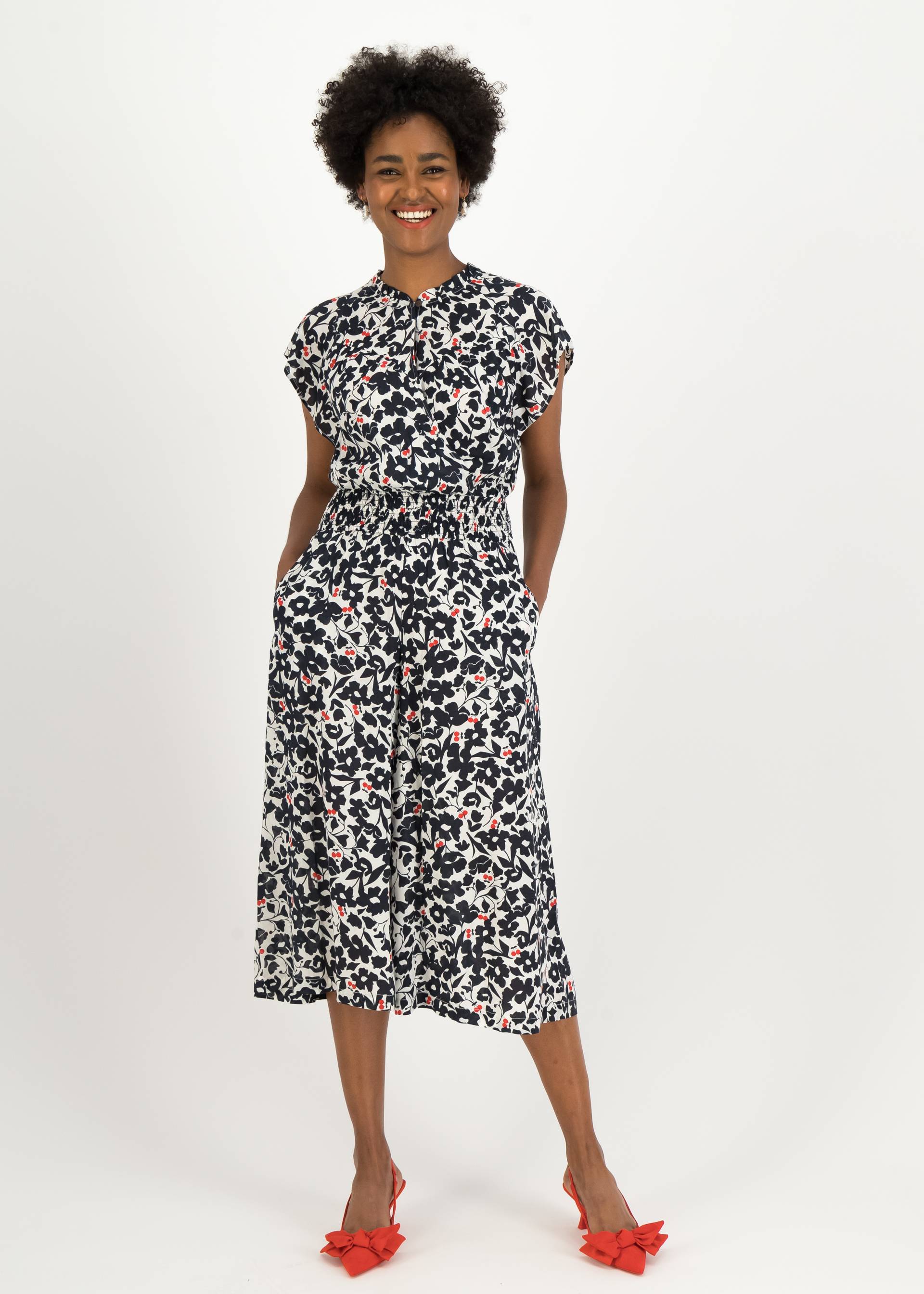 Jumpsuit Love's Lightest Wings, modern flowerbomb, Hosen, Wei&szlig;