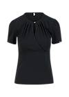 T-Shirt Criss Cross Cœur, non-colour black, Tops, Black