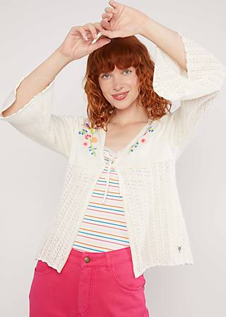 Sommer Cardigan Sunset Wings, boho spirit white knit, Strickpullover & Cardigans, Weiß