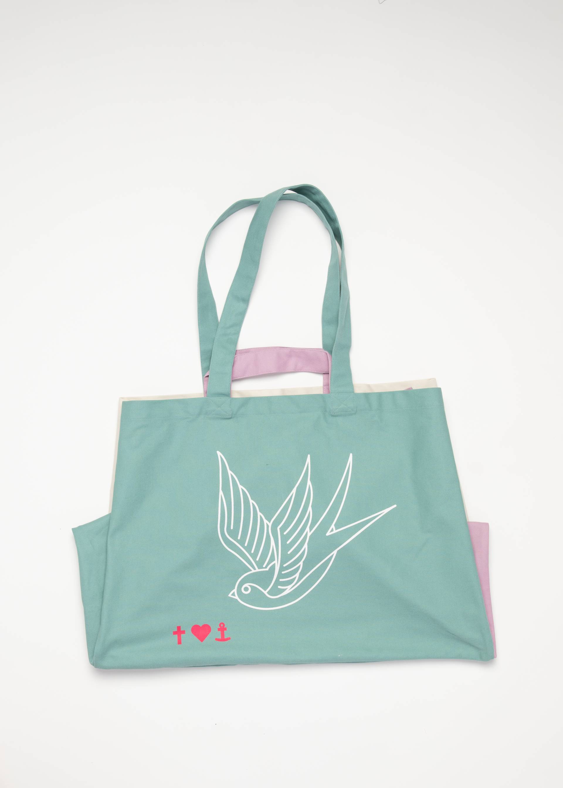 Shopper Think Big Everyday, patchwork family, Accessoires, Lila