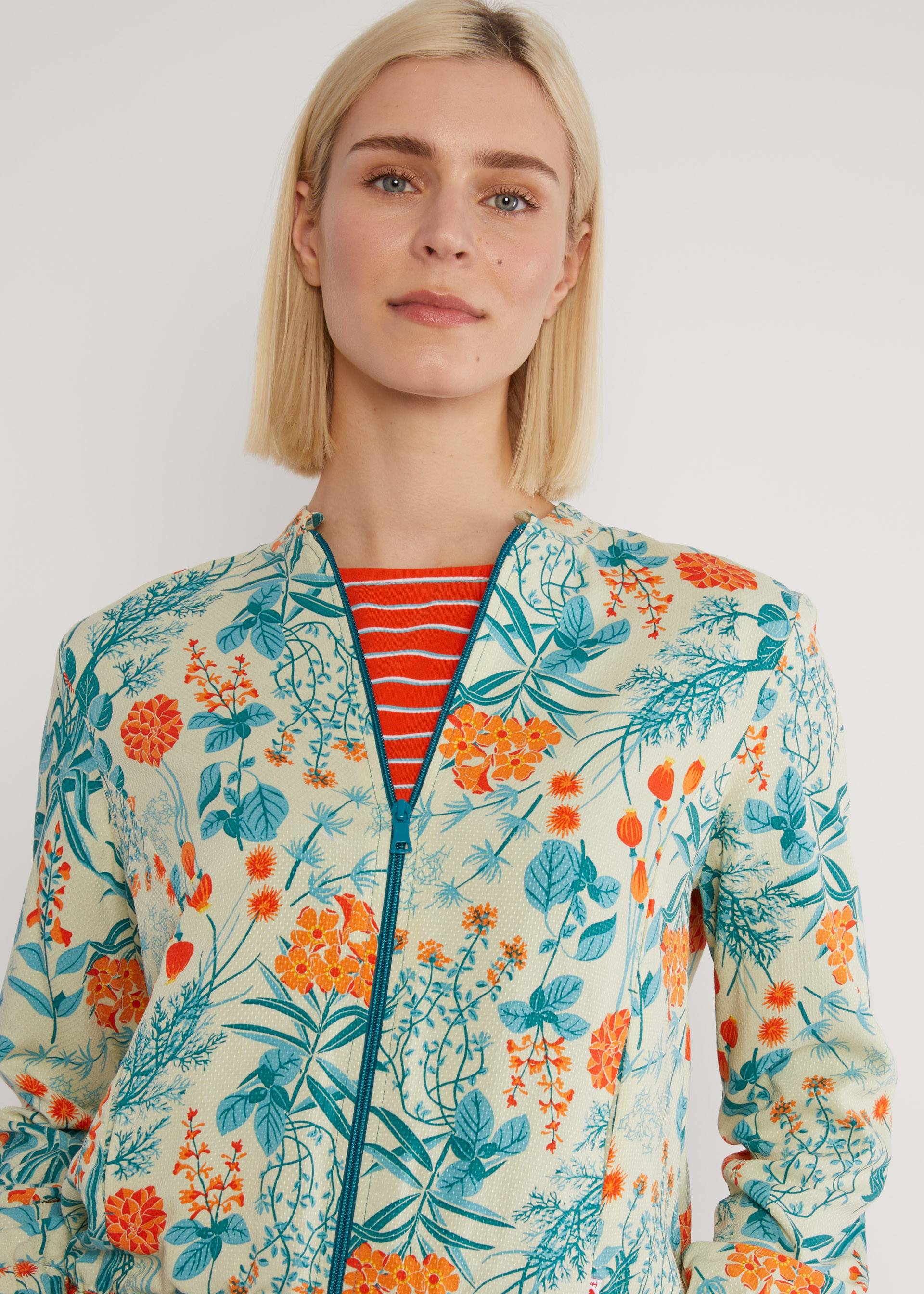 Blouson Springbreaker, botanical delight, Jacken & M&auml;ntel, Gr&uuml;n