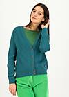 Cardigan Bold at Heart, full of wonder petrol, Knitted Jumpers & Cardigans, Blue