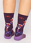 Cotton socks Sensational Steps, hummingbird love, Socks, Purple