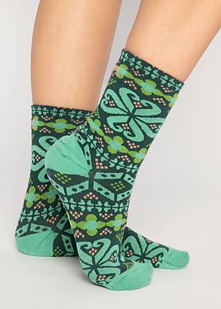 Baumwollsocken Sensational Steps, stay cosy socks, Socken, Grün