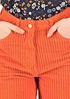 Corduroy Pants High Waist Olotte, rusty rose, Trousers, Orange