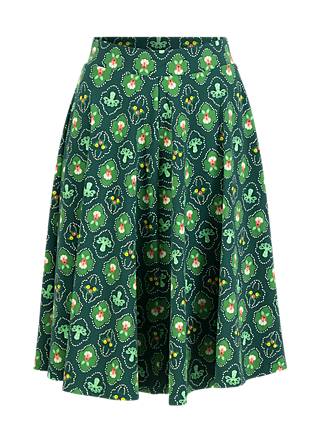 Circle Skirt Wooden Heart Circular, Frida the octopus, Skirts, Green