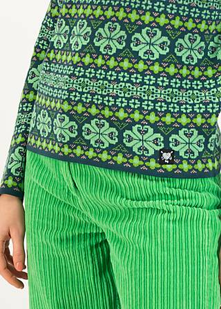 Knitted Jumper Holmenkollen Hüttenzauber, bleu pétrol, Knitted Jumpers & Cardigans, Green