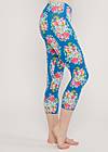 Capri Leggings Cropped Laune Legs, greek midsummer bouquet, Trousers, Blue