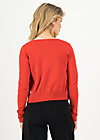 Cardigan save the world, red solid, Strickpullover & Cardigans, Rot