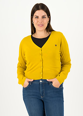 Cardigan save the world, yellow solid, Knitted Jumpers & Cardigans, Yellow