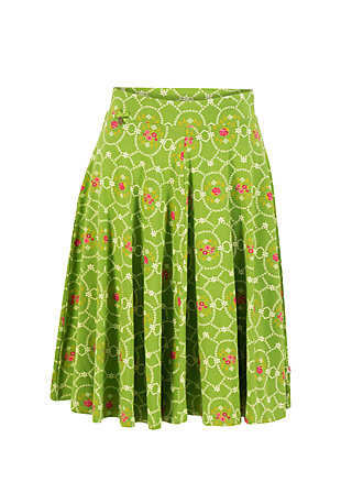 Tellerrock wooden heart, flowery willow, Röcke, Grün