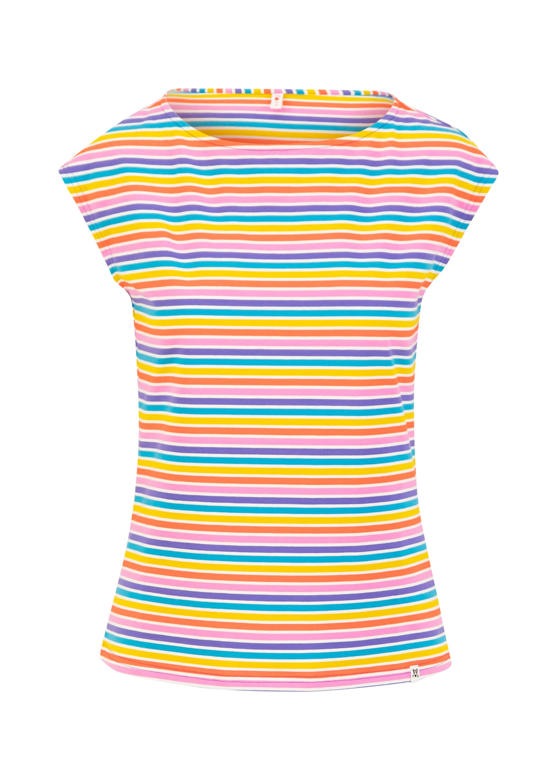 Top Boxy Babe, coral rainbow stripes, Shirts, Lila