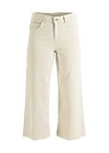 Trousers High Waist Culotte, white oat, Trousers, White