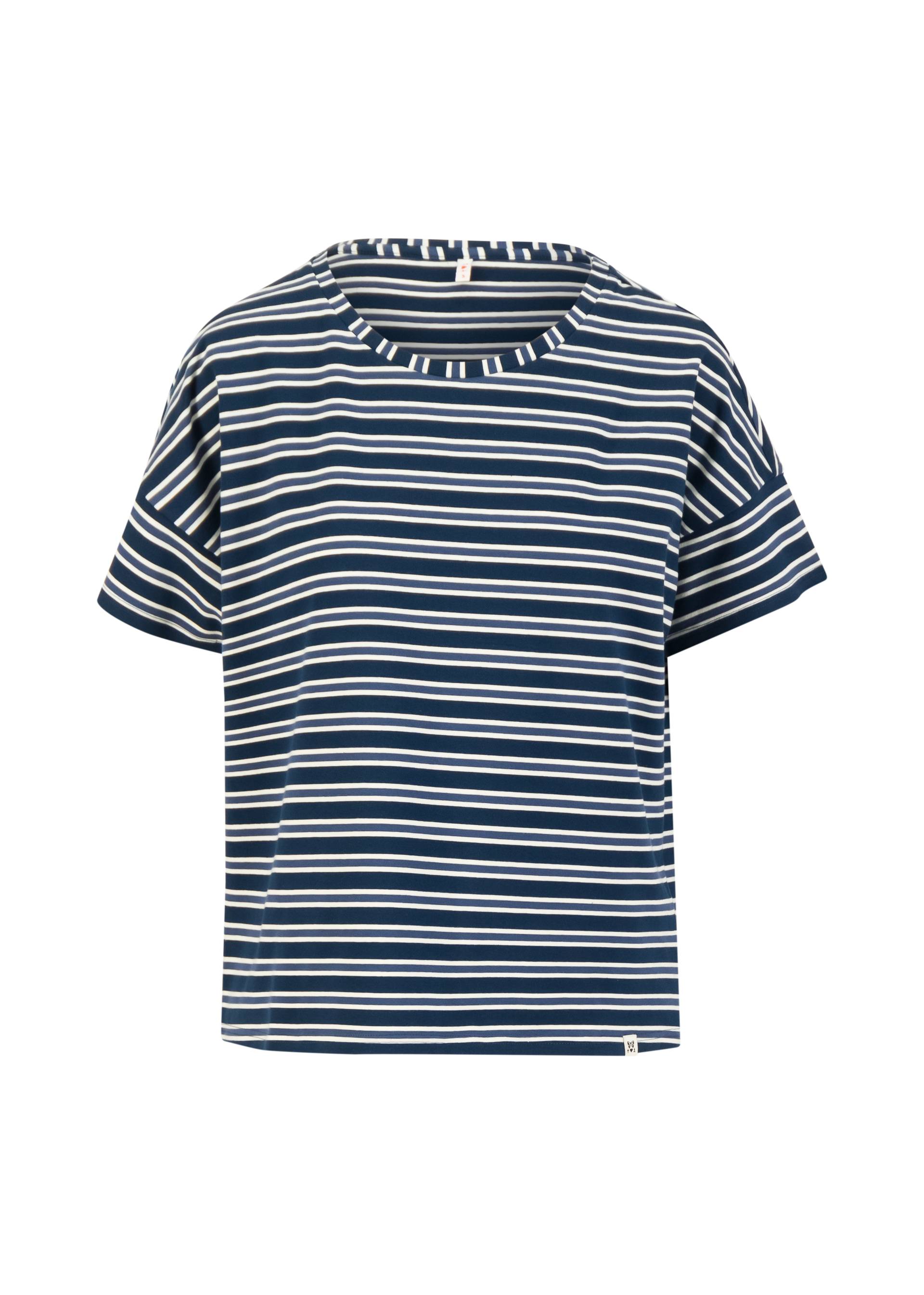 T-Shirt The Generous One, caravan stripes blue, Shirts, Blau