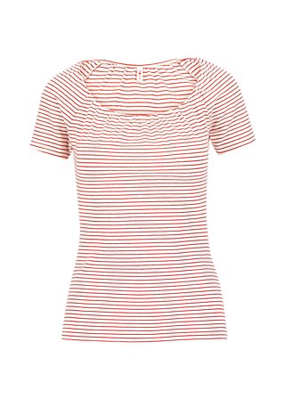 T-Shirt Vintage Heart, picknick stripes, Shirts, Wei&szlig;
