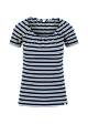 T-Shirt Vintage Heart, caravan stripes blue, Shirts, Blau