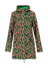 Soft Shell Jacket wild weather long anorak, floral potpourri, Jackets & Coats, Black