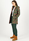 Soft Shell Jacket wild weather long anorak, floral potpourri, Jackets & Coats, Black